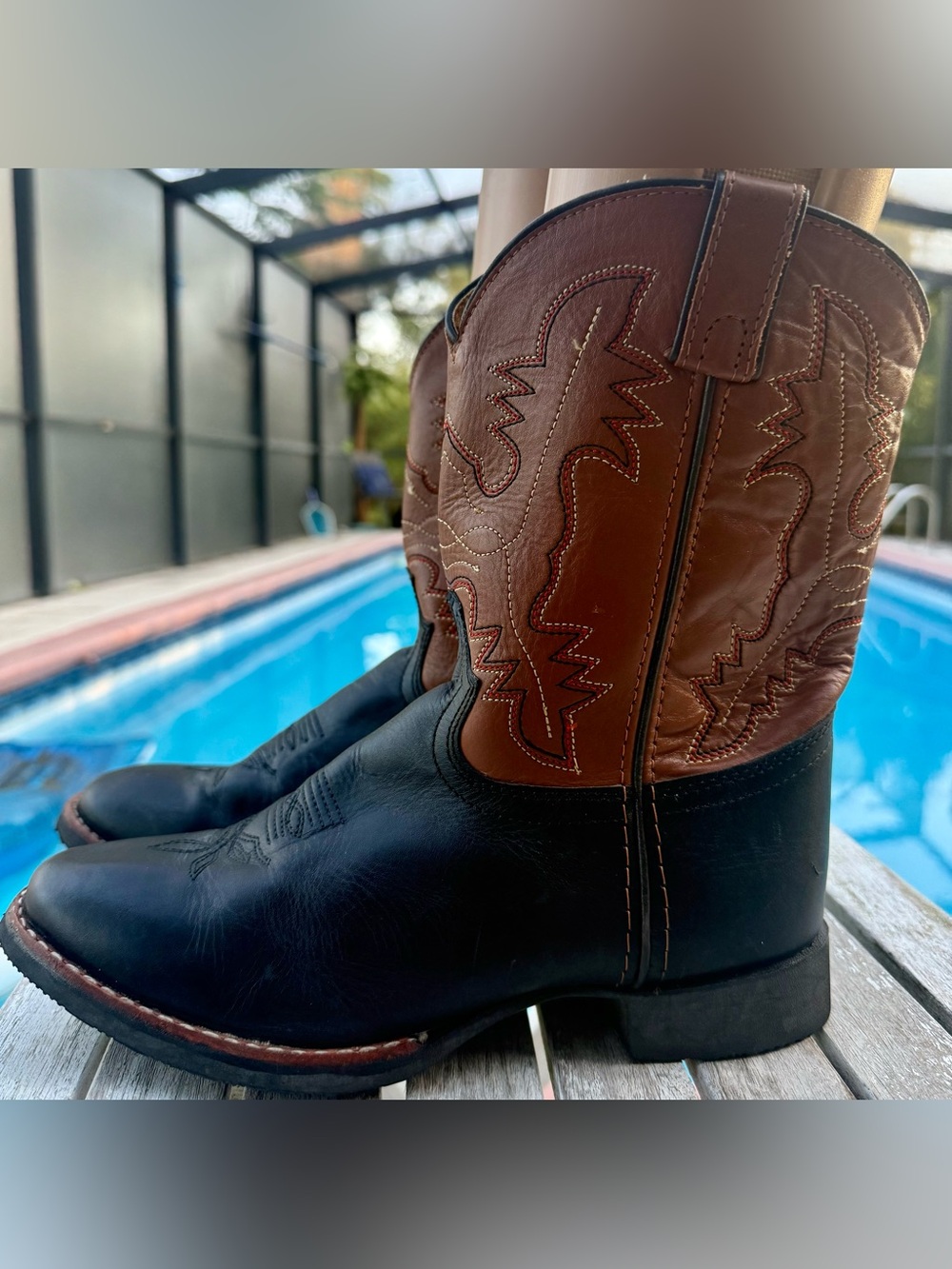 JUSTIN BOOTS GEORGE STRAIGHT YOUNG MENS 5.5